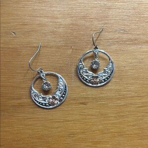 Elegant Silver and Rose Gold Earrings